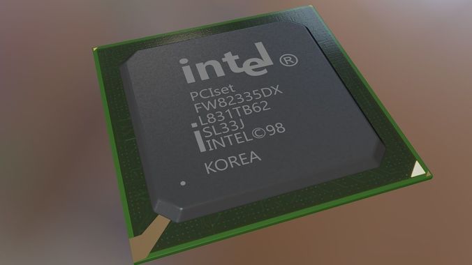 Chip set intel processor 3D model