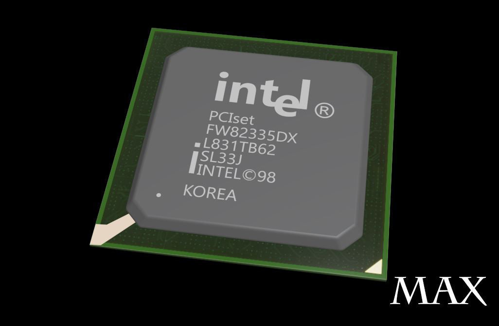 Chip set intel processor 3D model_4