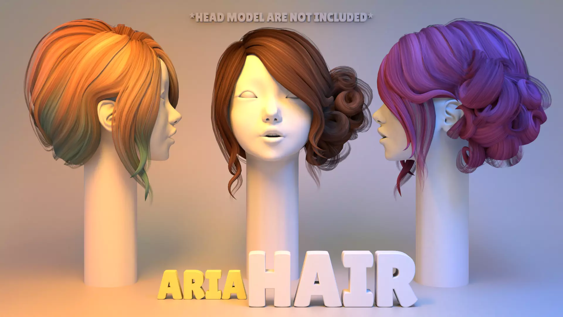 Aria Hair 3D model_0