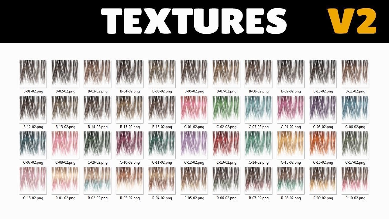 Aria Hair 3D model_4