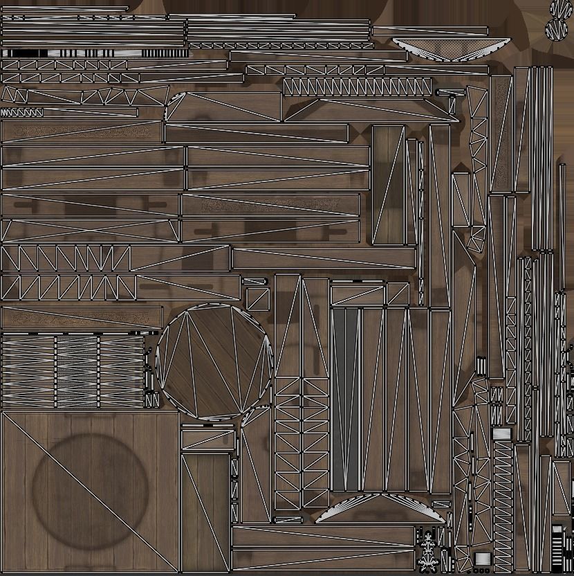 Well with Bucket Low-poly 3D model_16