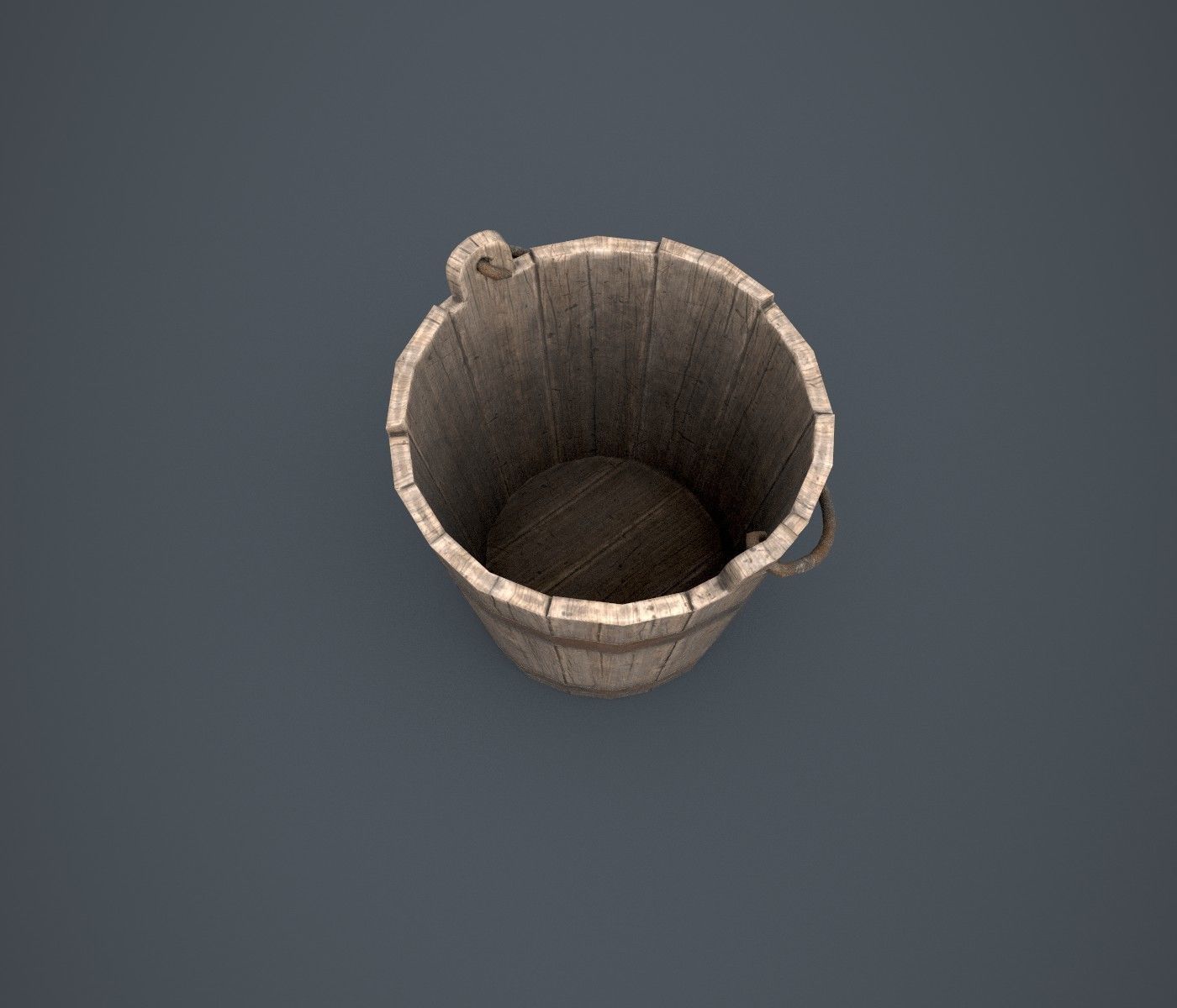 Well with Bucket Low-poly 3D model_10