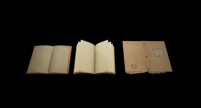 Open Book Low-poly 3D model