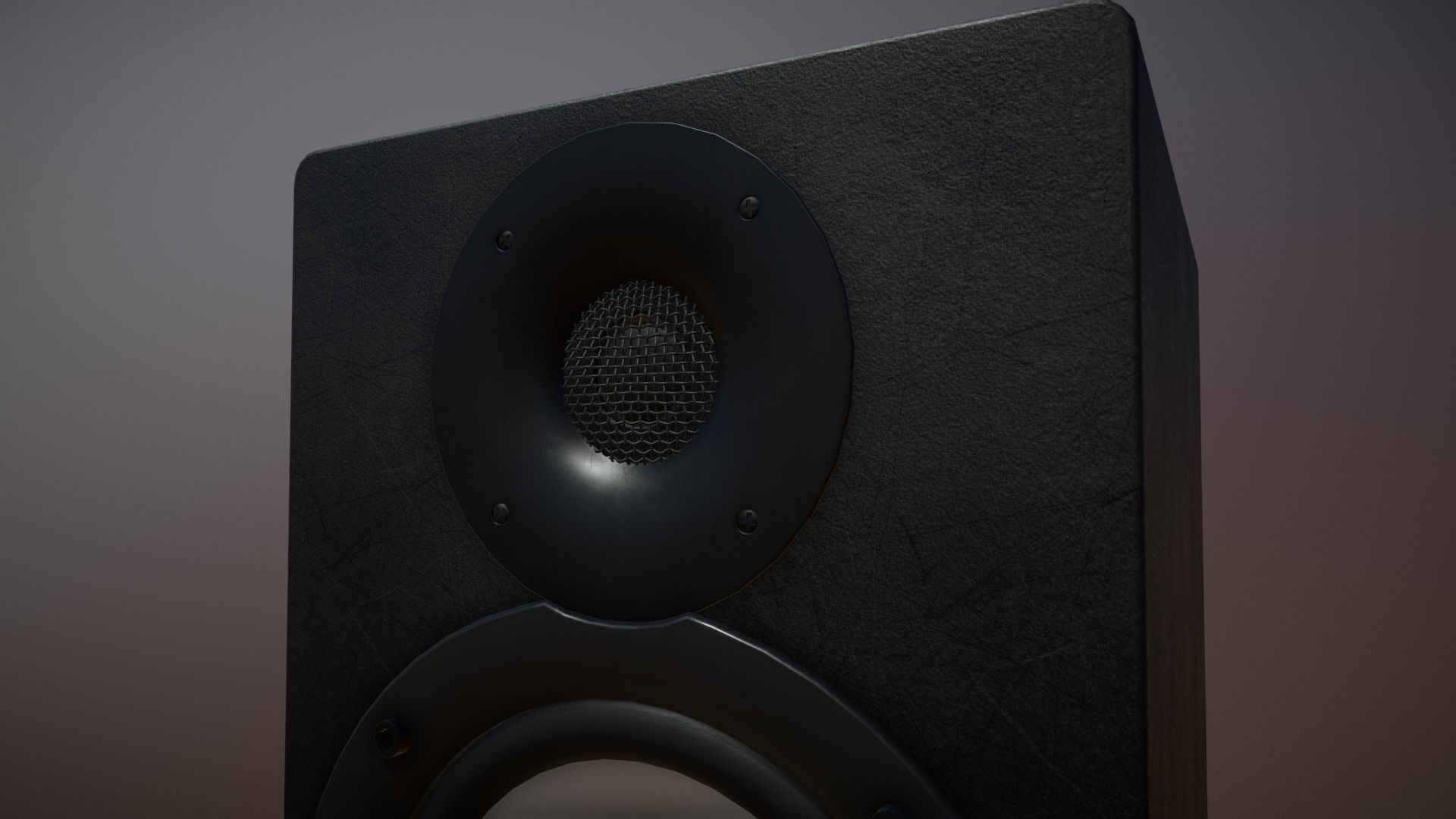 Studio Monitor Speaker 3D model_1