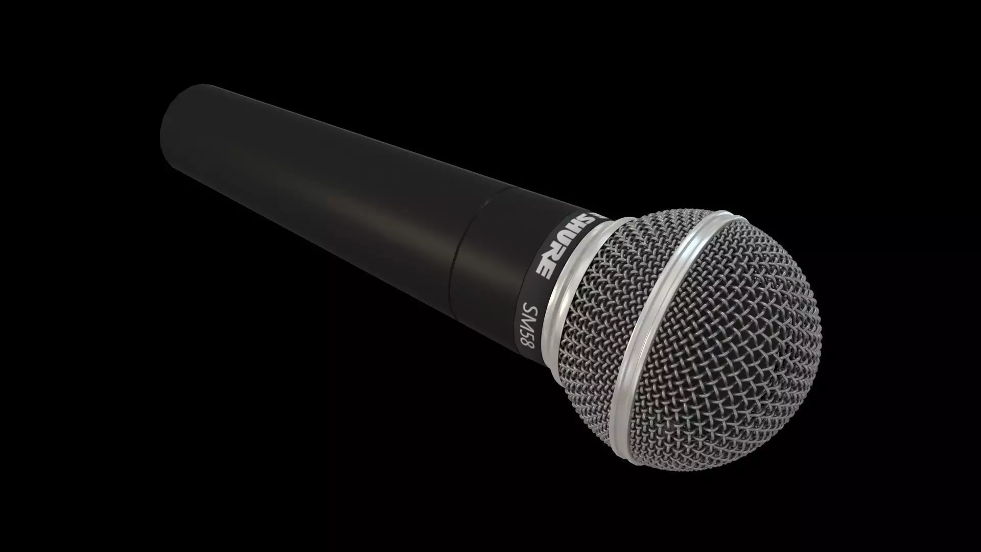 Shure SM58 Microphone 3D model_0