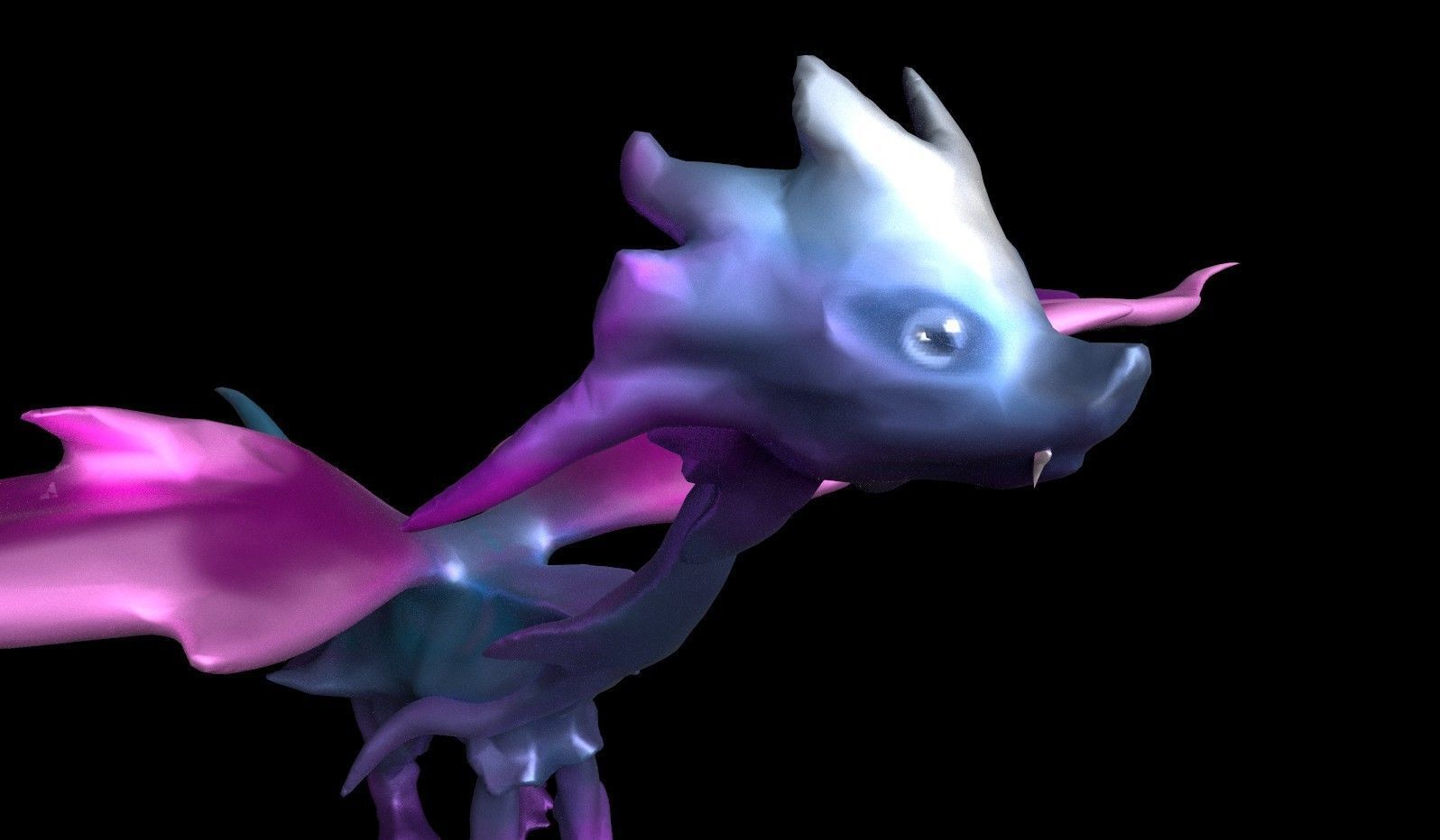 Butterfly Fairy Dragon Model Free low-poly 3D model_18