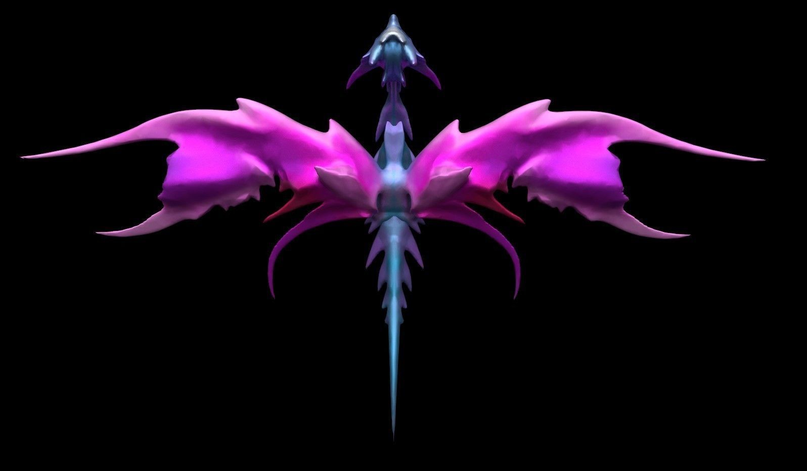 Butterfly Fairy Dragon Model Free low-poly 3D model_2