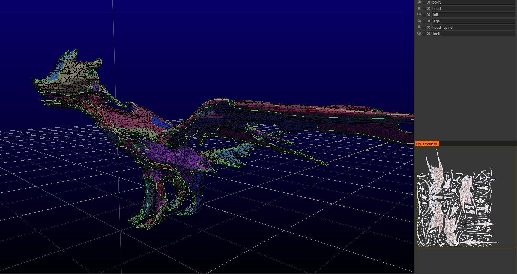 Butterfly Fairy Dragon Model Free low-poly 3D model_20