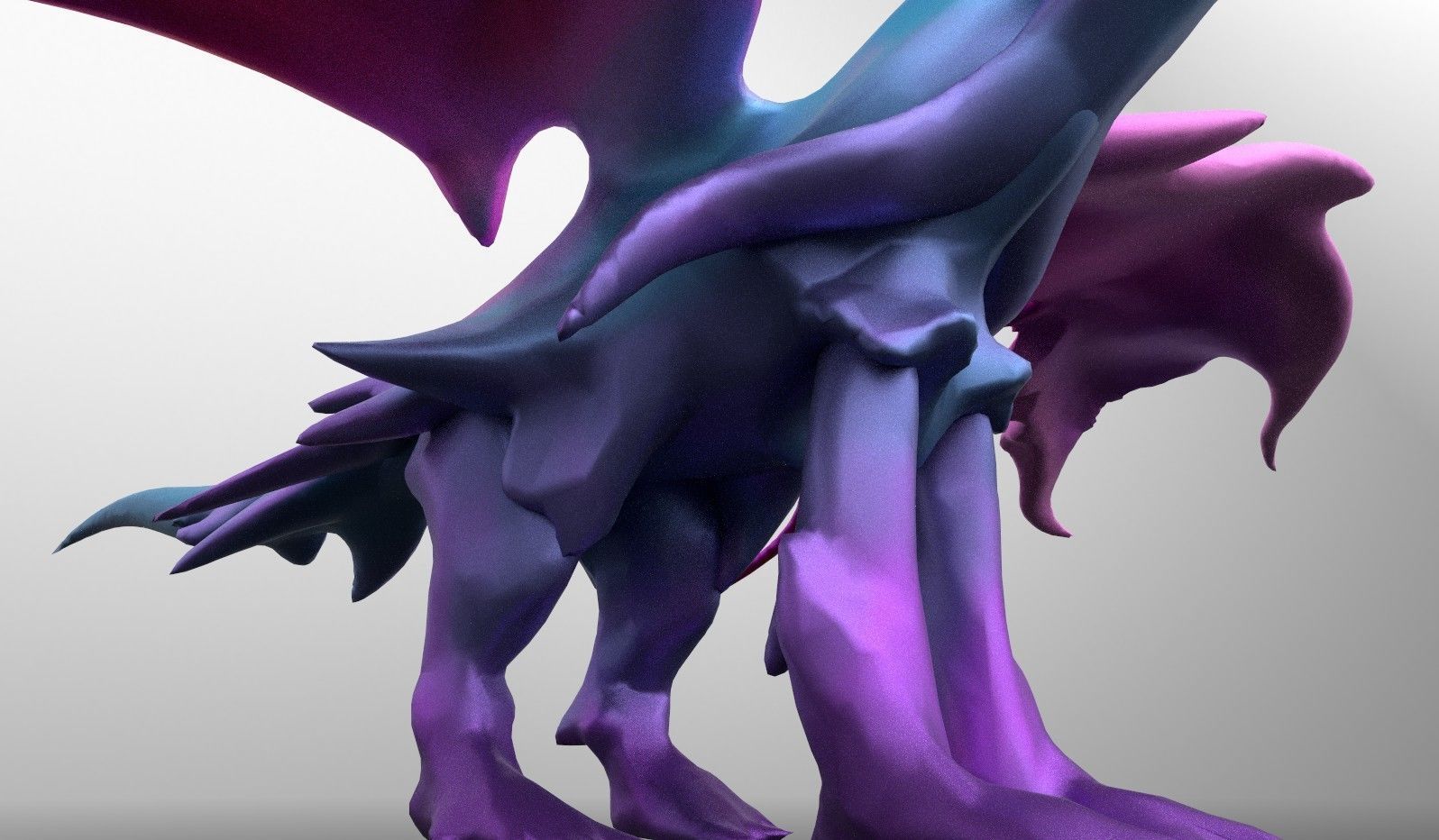 Butterfly Fairy Dragon Model Free low-poly 3D model_10