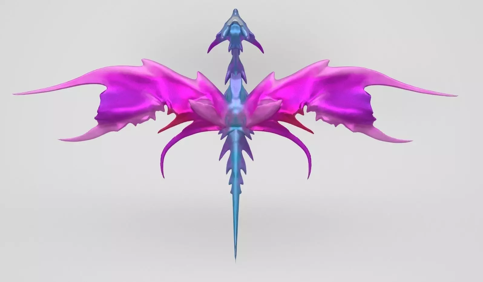 Butterfly Fairy Dragon Model Free low-poly 3D model_0