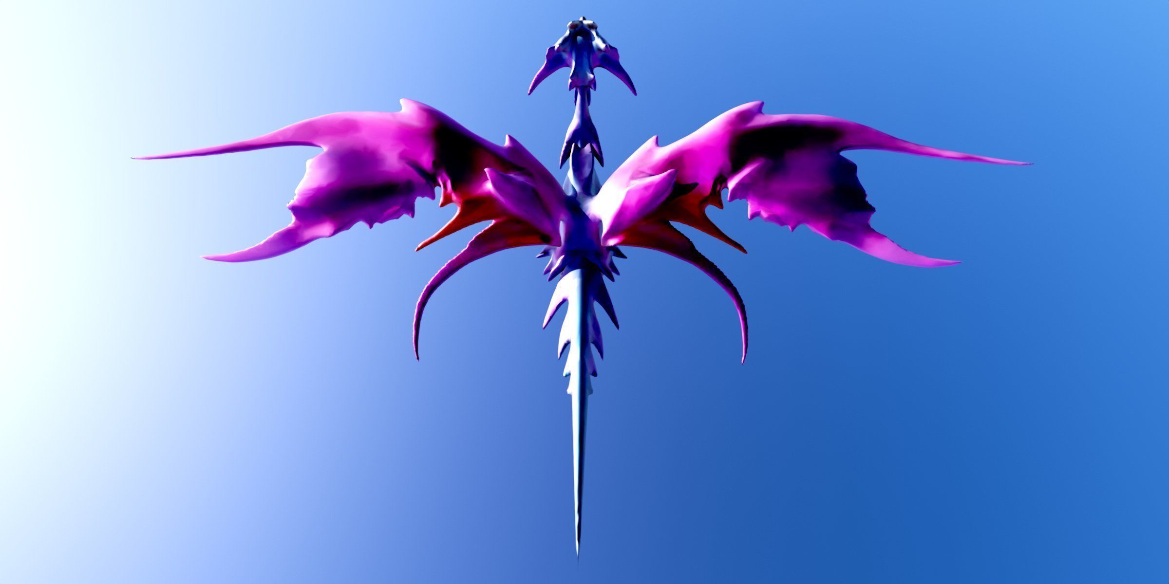 Butterfly Fairy Dragon Model Free low-poly 3D model_1