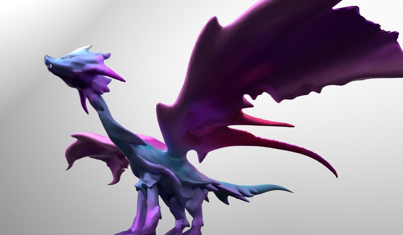 Butterfly Fairy Dragon Model Free low-poly 3D model_7