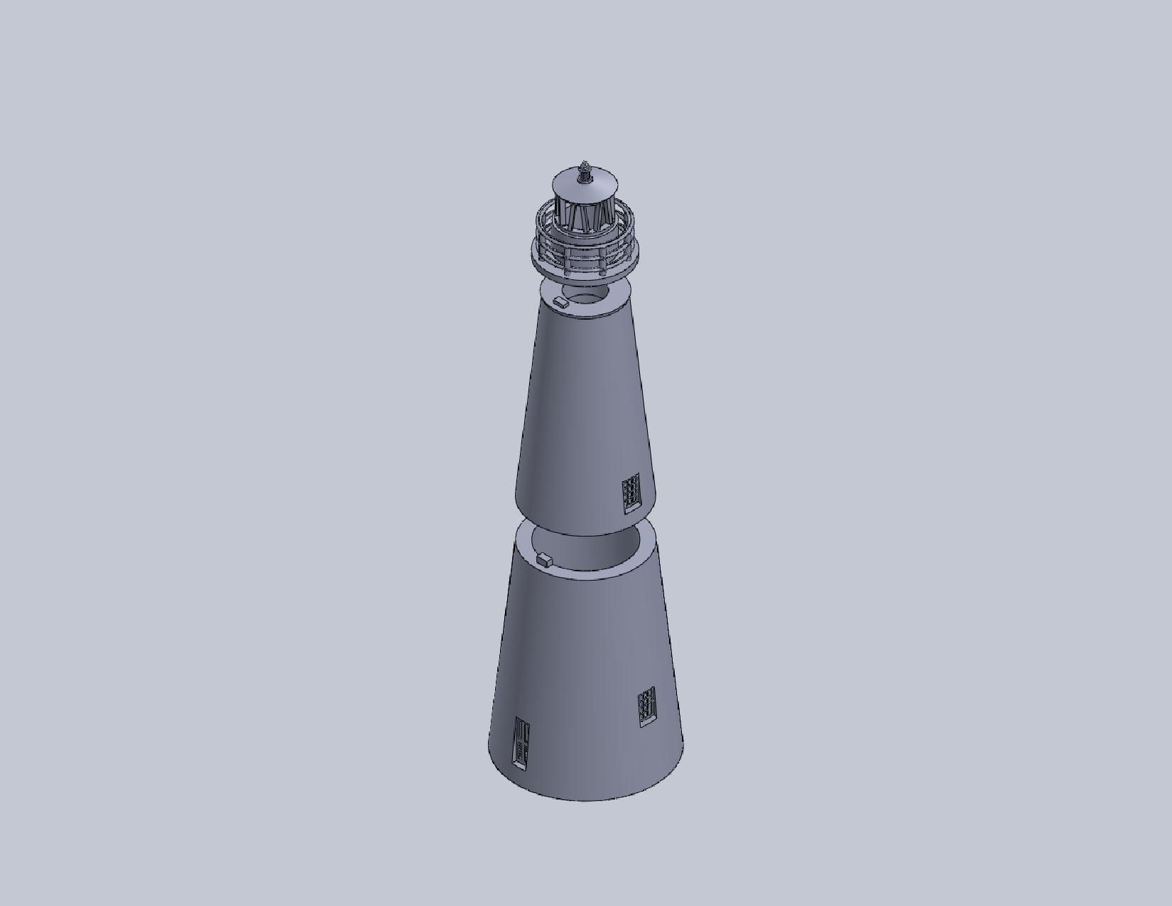 Ocracoke Lighthouse 3D print model_2