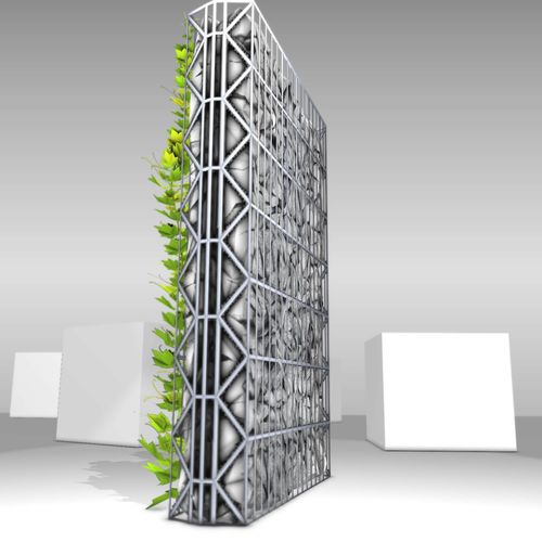 Vines and Gabion Version 2 Low-poly 3D model