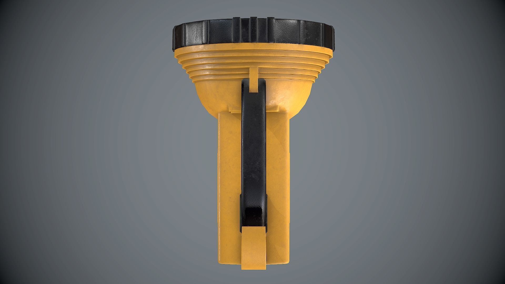 Flashlight Spotlight Yellow Low-poly 3D model_5