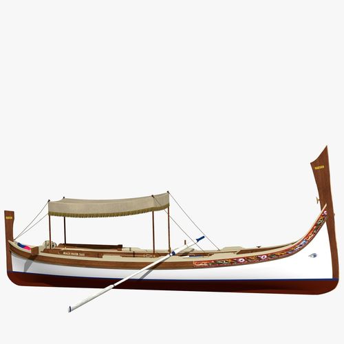 Dghajsa - Malta Gondola Low-poly 3D model