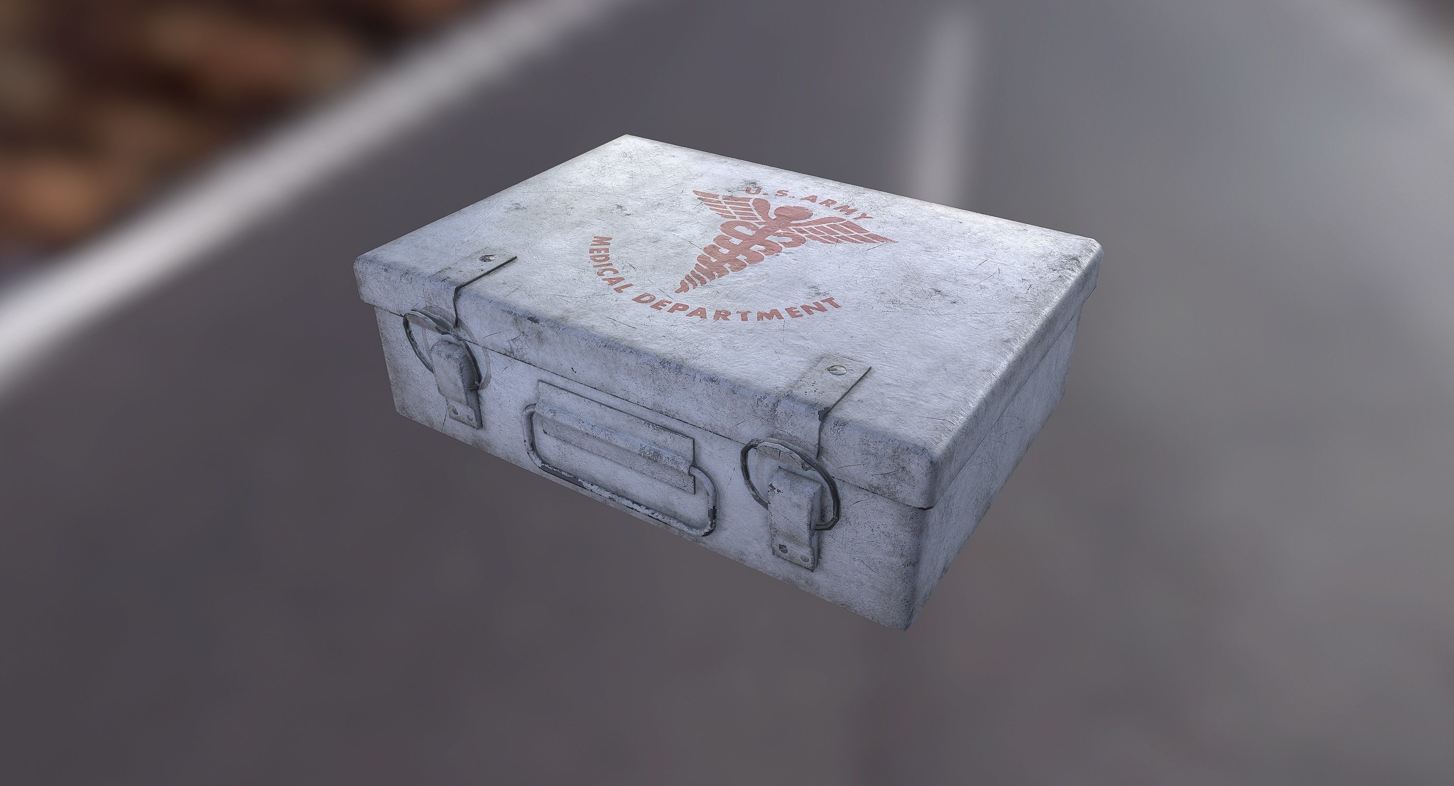 First Aid Kit Low-poly 3D model_7