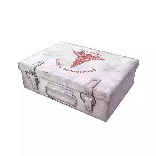 First Aid Kit Low-poly 3D model