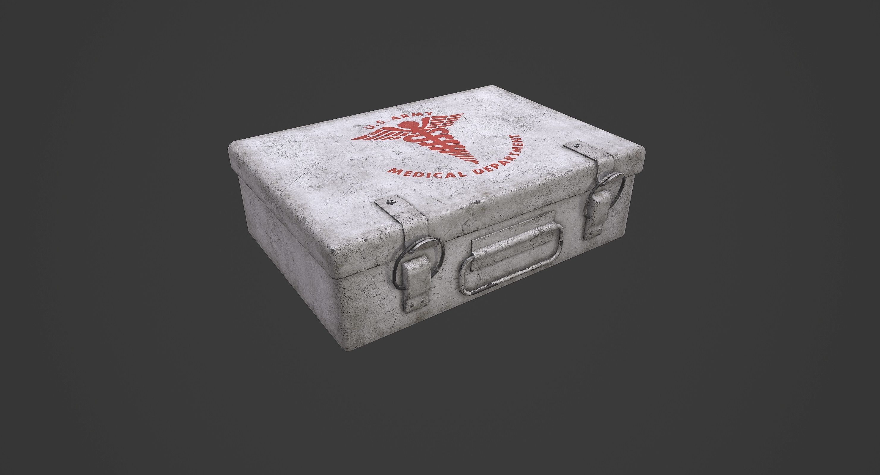 First Aid Kit Low-poly 3D model_2