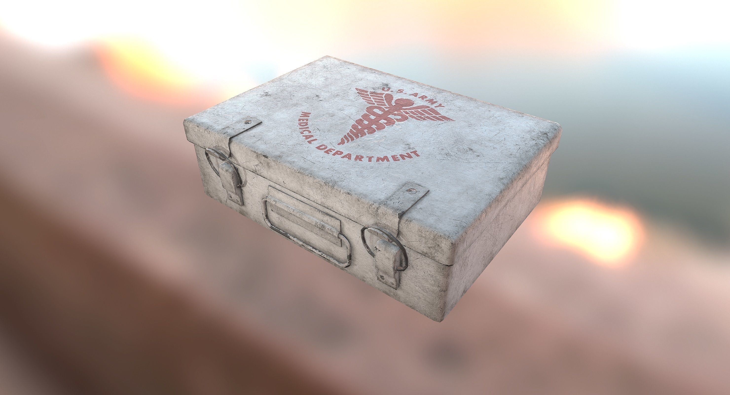 First Aid Kit Low-poly 3D model_8