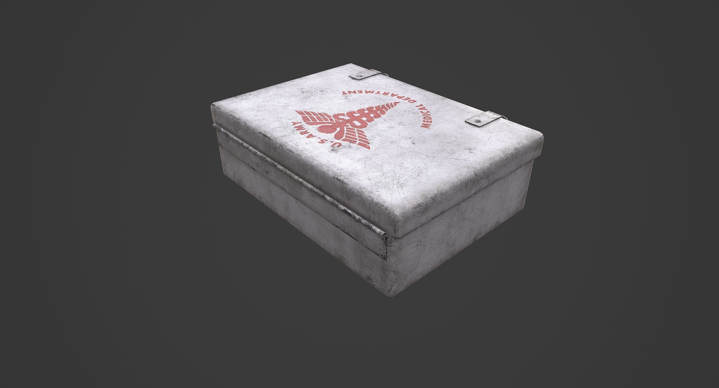 First Aid Kit Low-poly 3D model_3
