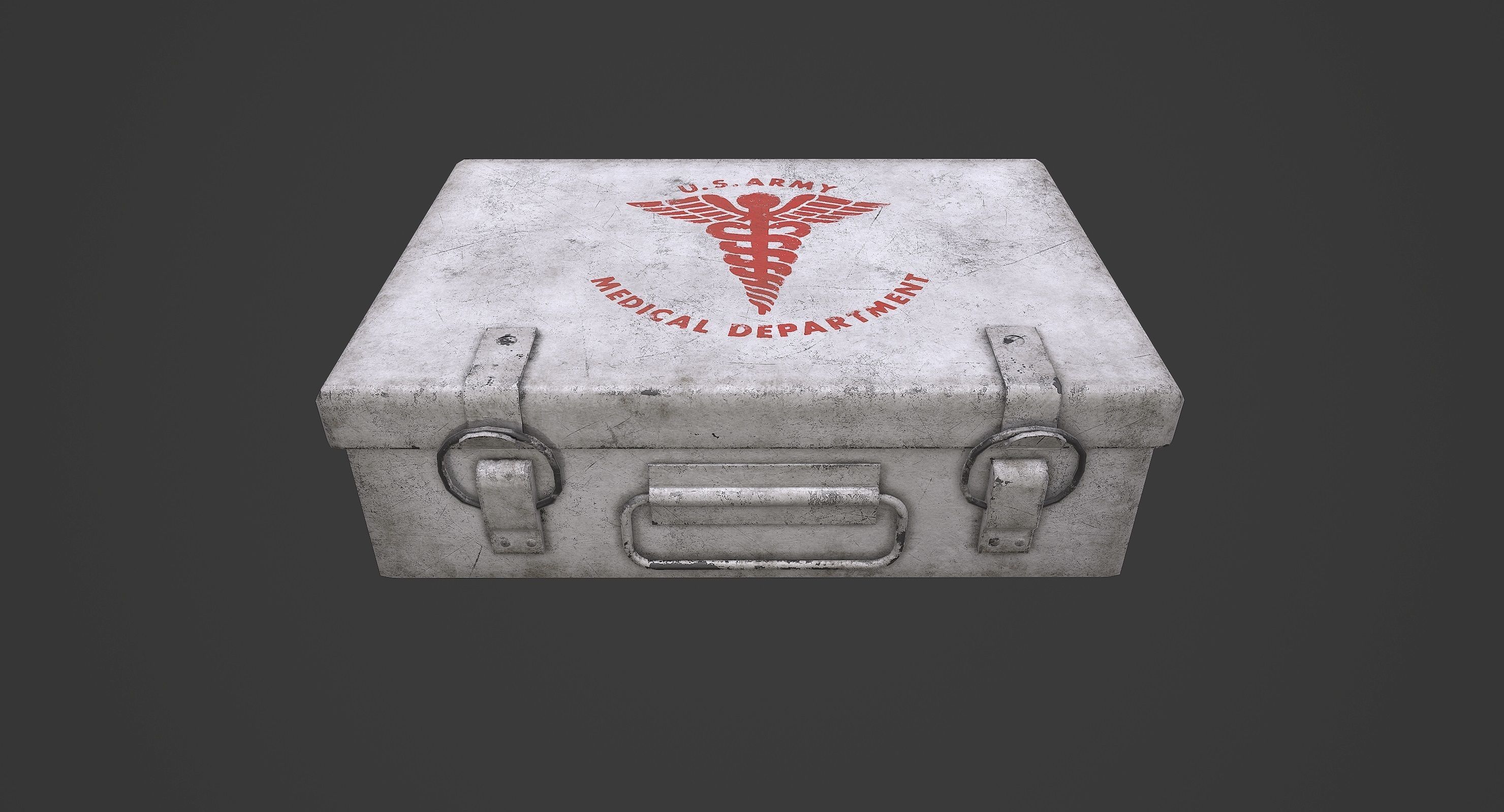 First Aid Kit Low-poly 3D model_4