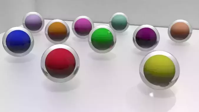 Glassball group of colored balls