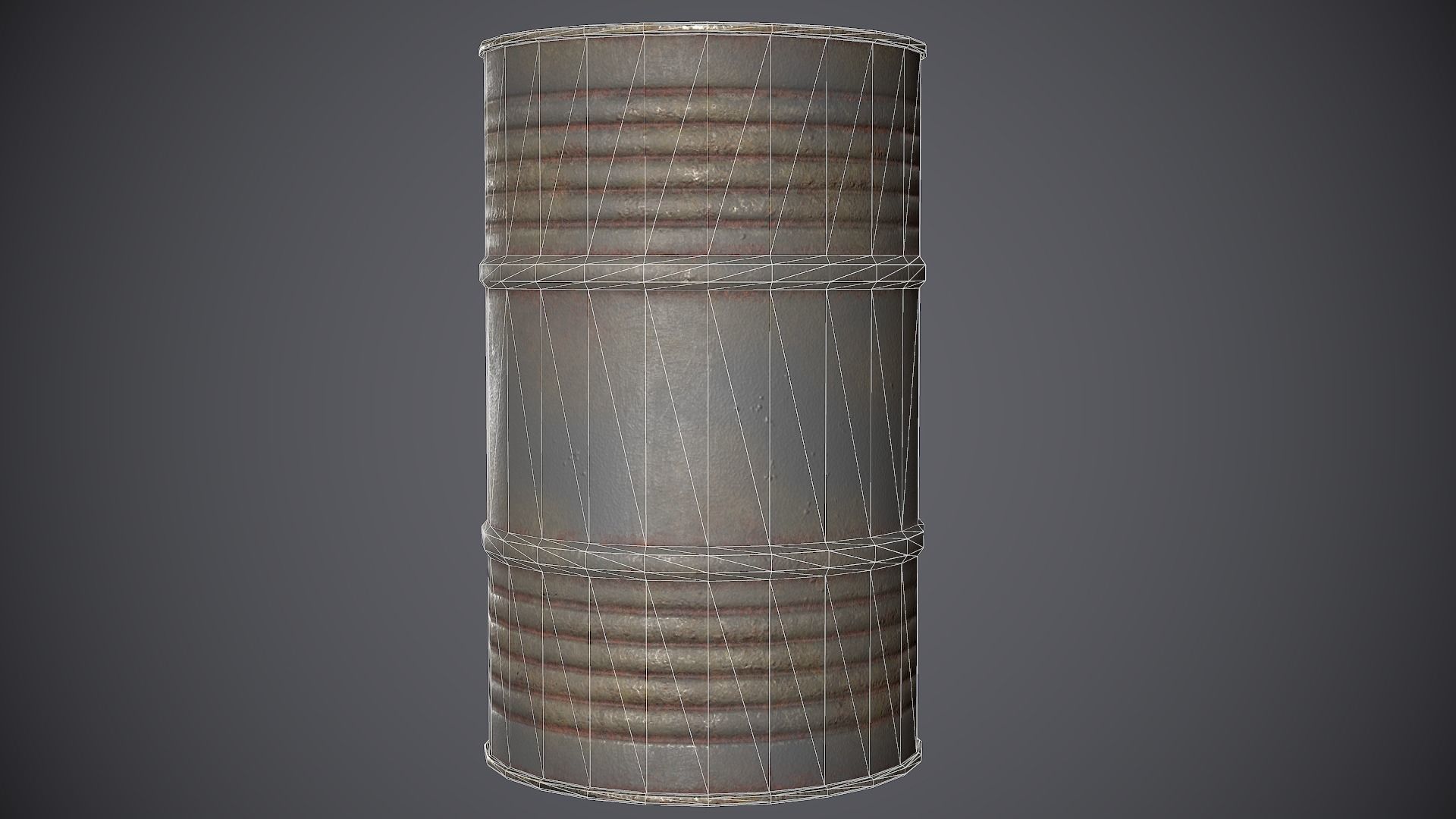Barrels Oildrums Pack Low-poly 3D model_9