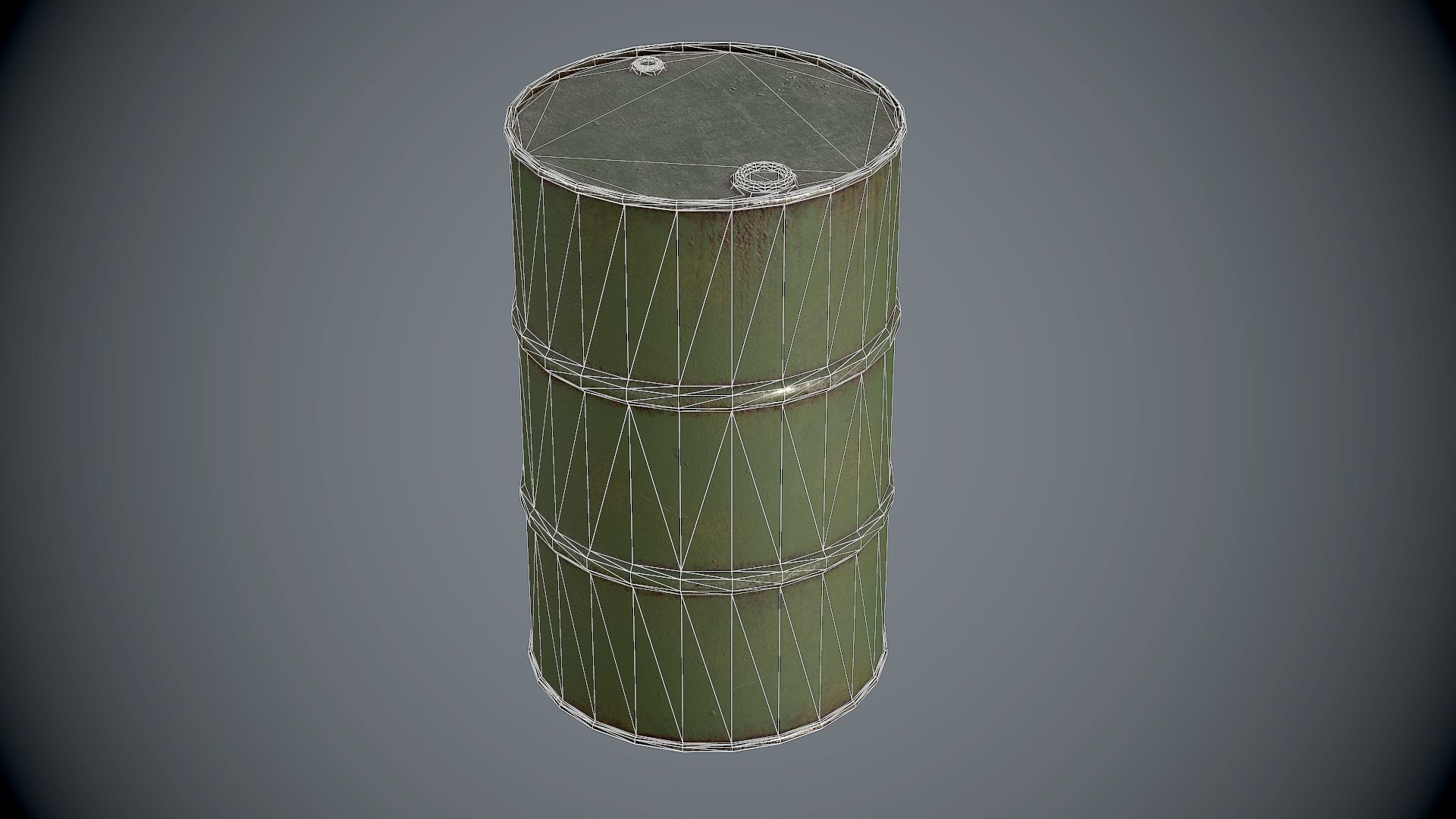 Barrels Oildrums Pack Low-poly 3D model_5