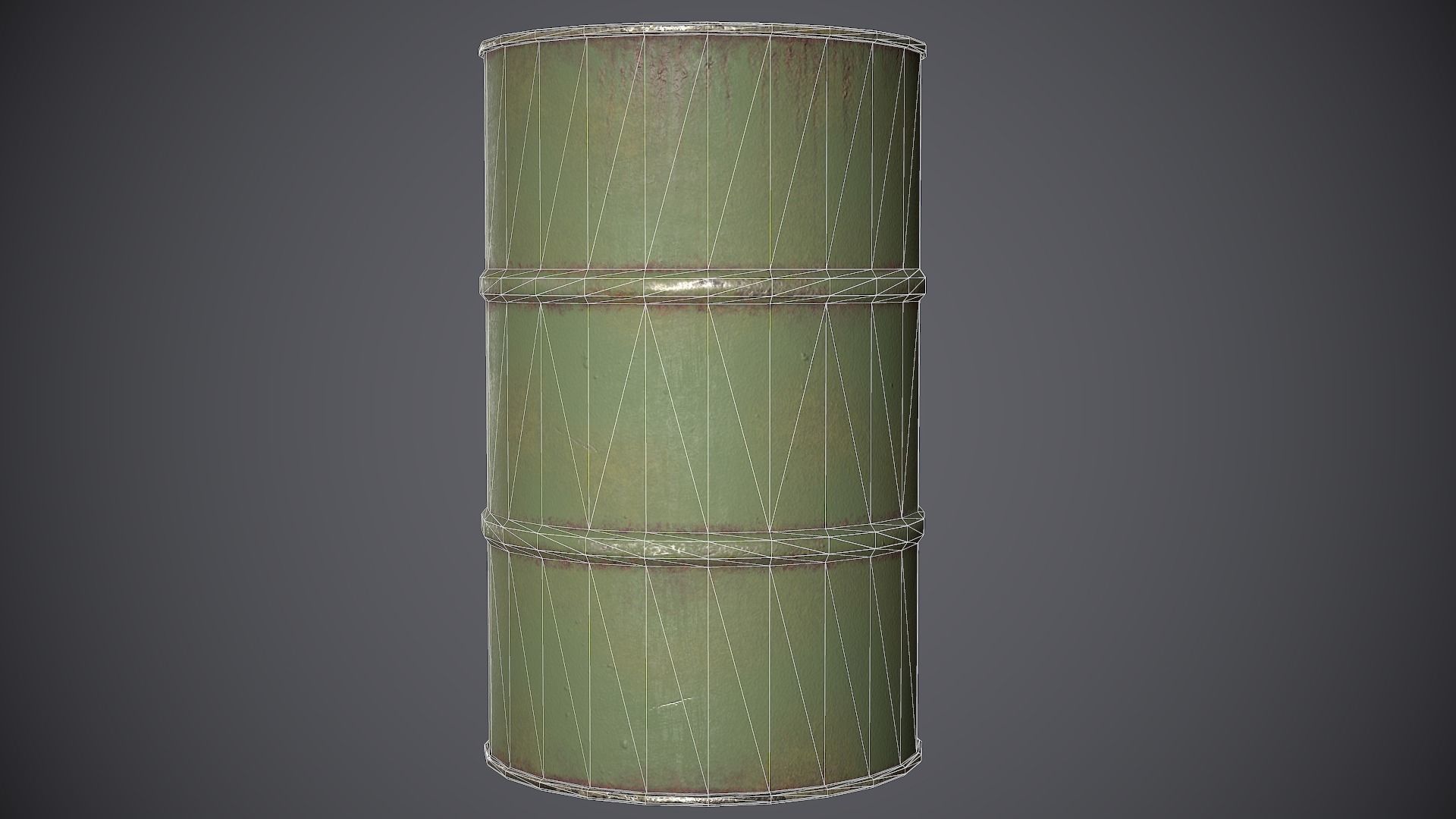 Barrels Oildrums Pack Low-poly 3D model_10