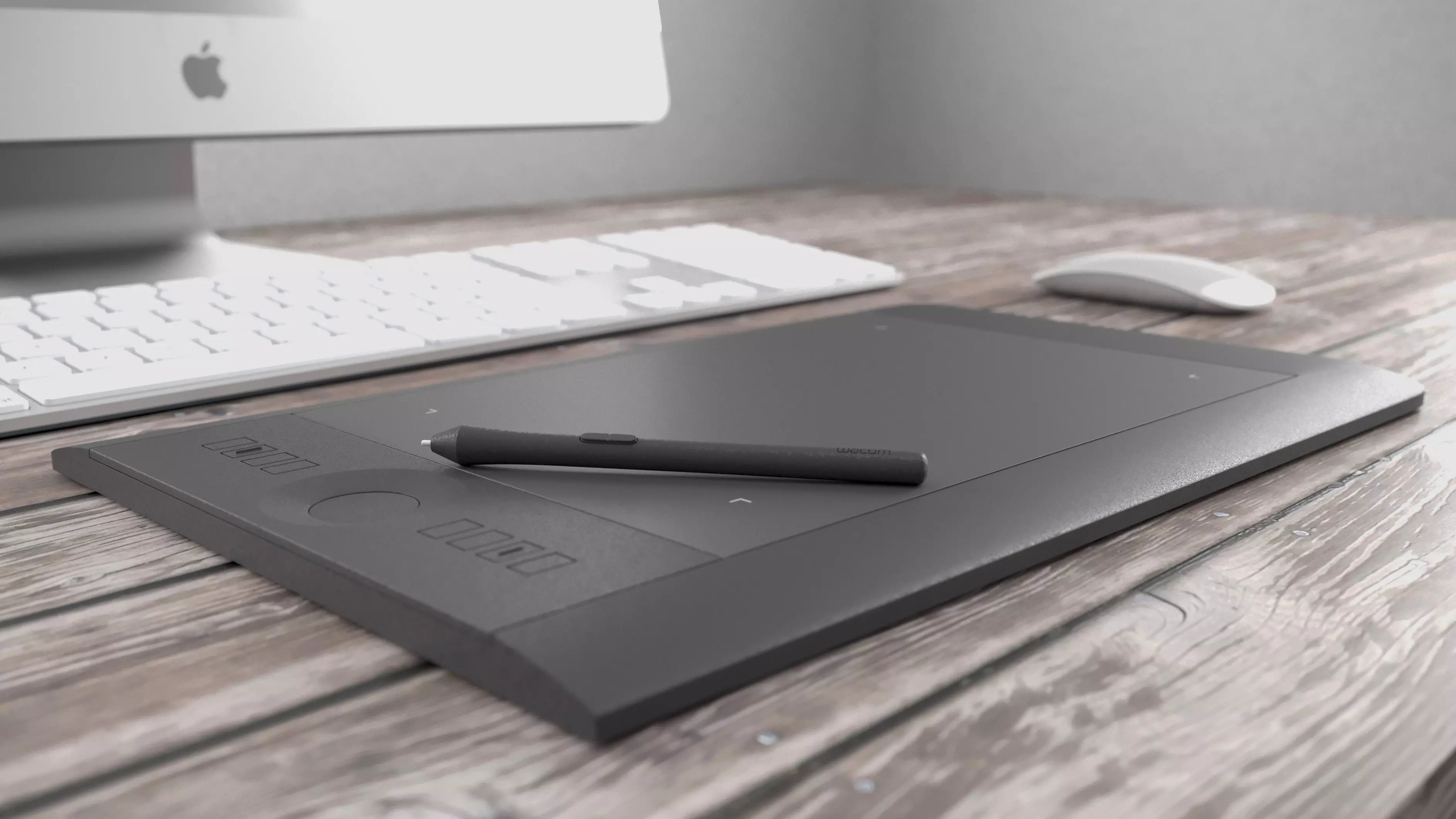 Wacom Intuos Tablet and Stylus 3D model_0