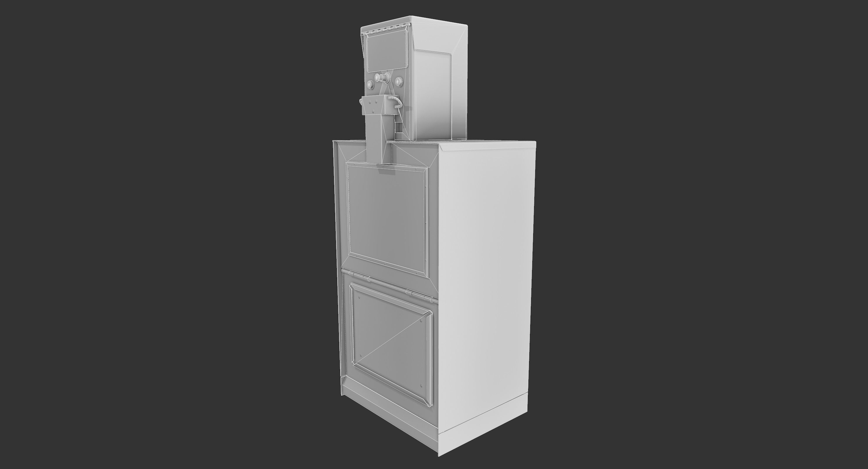 Newspaper Box Low-poly 3D model_10