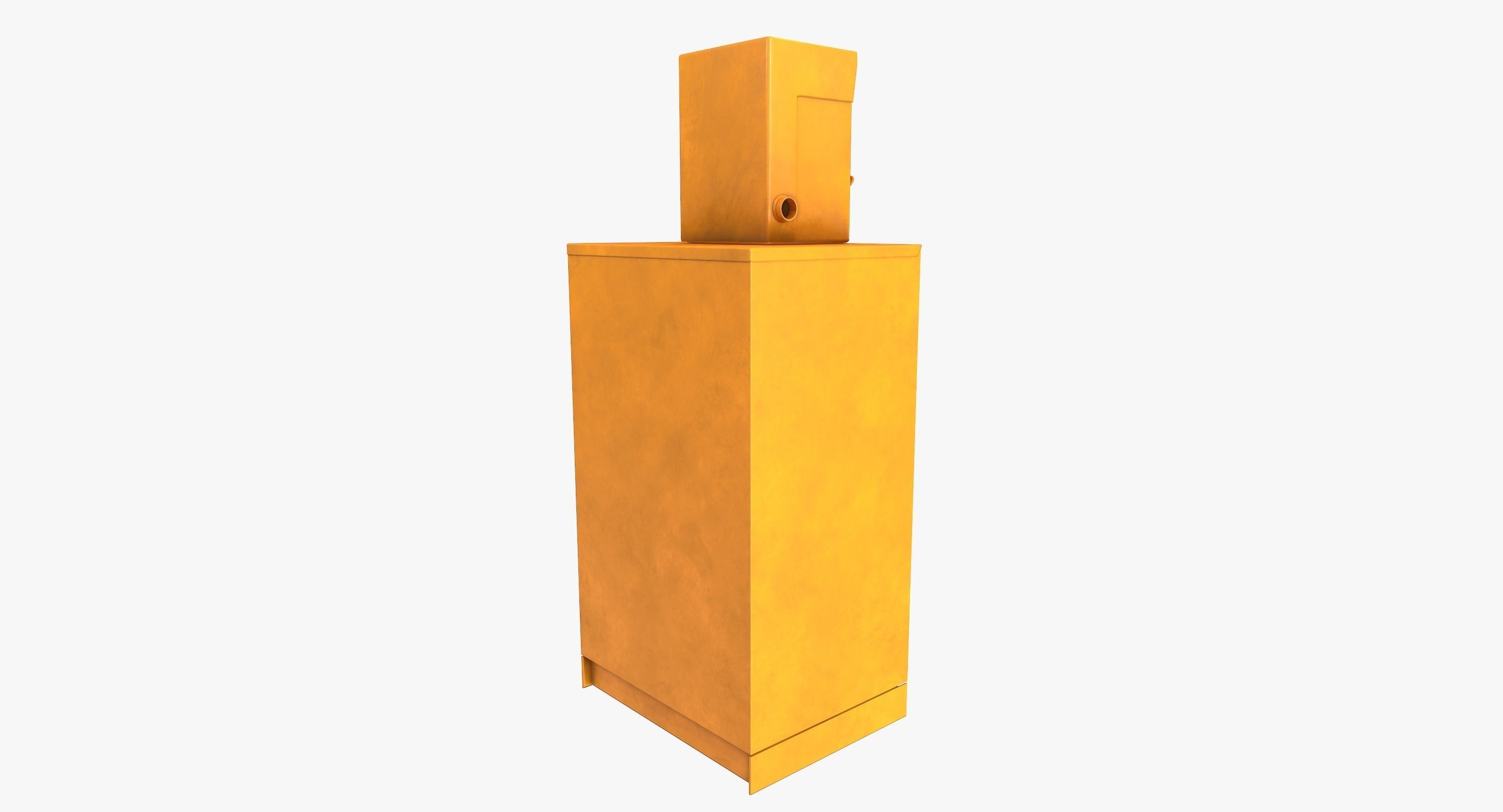 Newspaper Box Low-poly 3D model_5