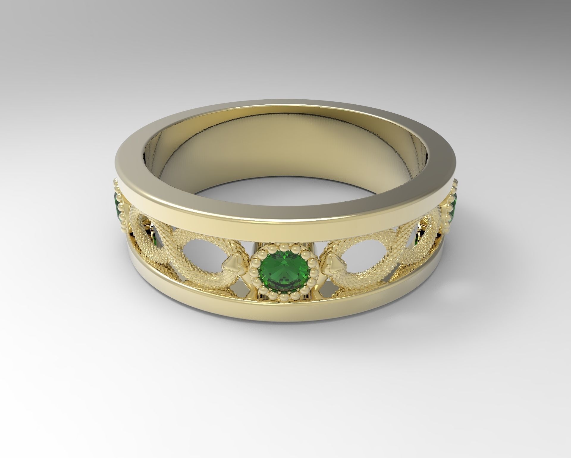 RING SNAKE MEDICINE GRADUATION 3D PRINTABLE 3D print model_1