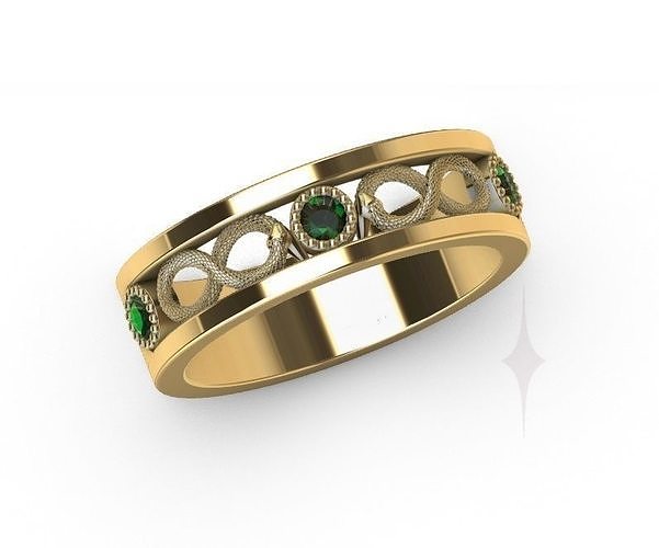 RING SNAKE MEDICINE GRADUATION 3D PRINTABLE 3D print model