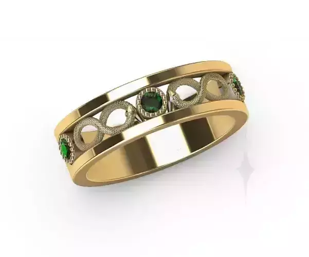 RING SNAKE MEDICINE GRADUATION 3D PRINTABLE 3D print model