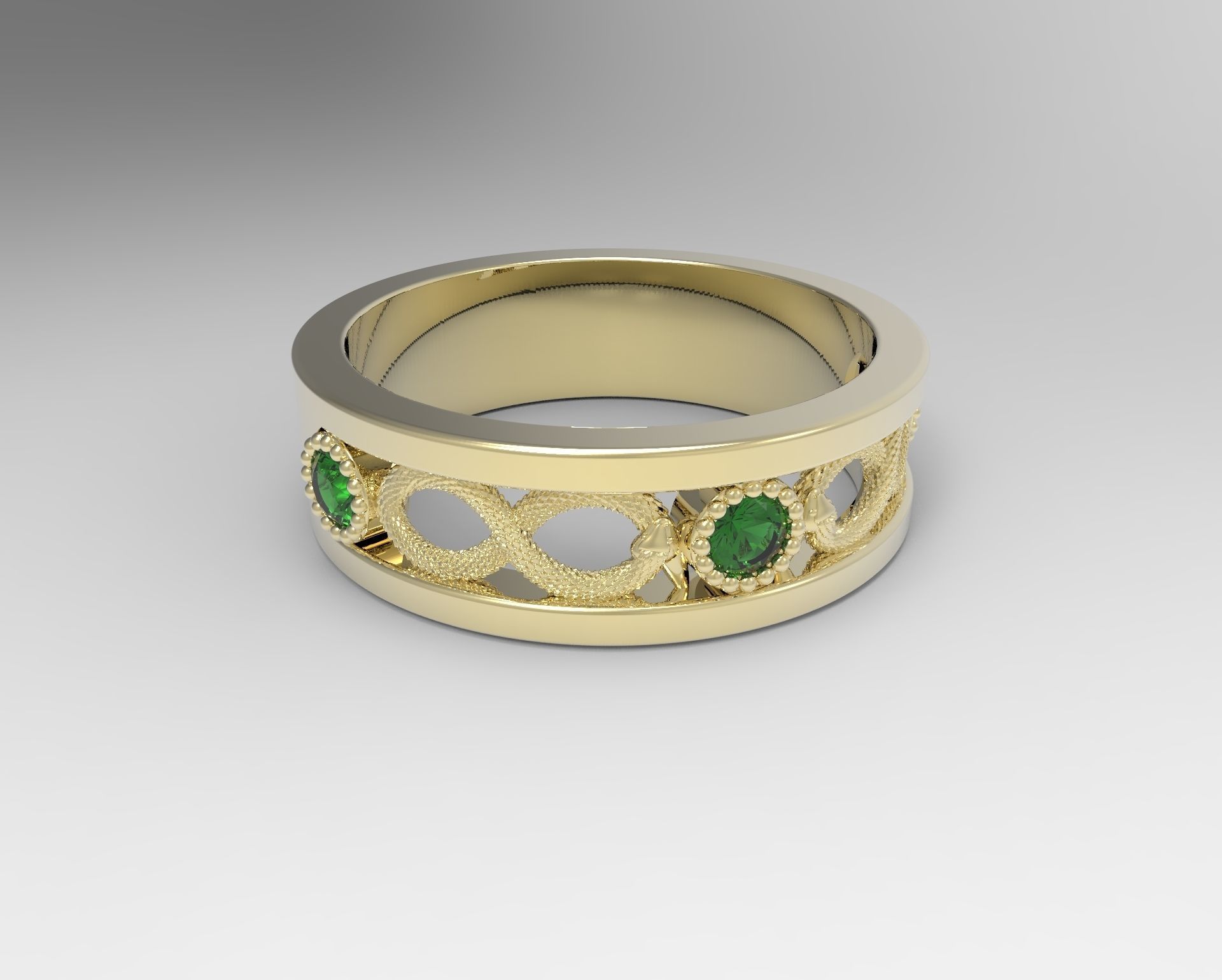 RING SNAKE MEDICINE GRADUATION 3D PRINTABLE 3D print model_2