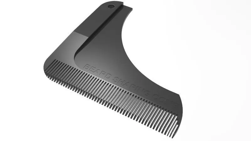 beard shaping comb 3D print model_1