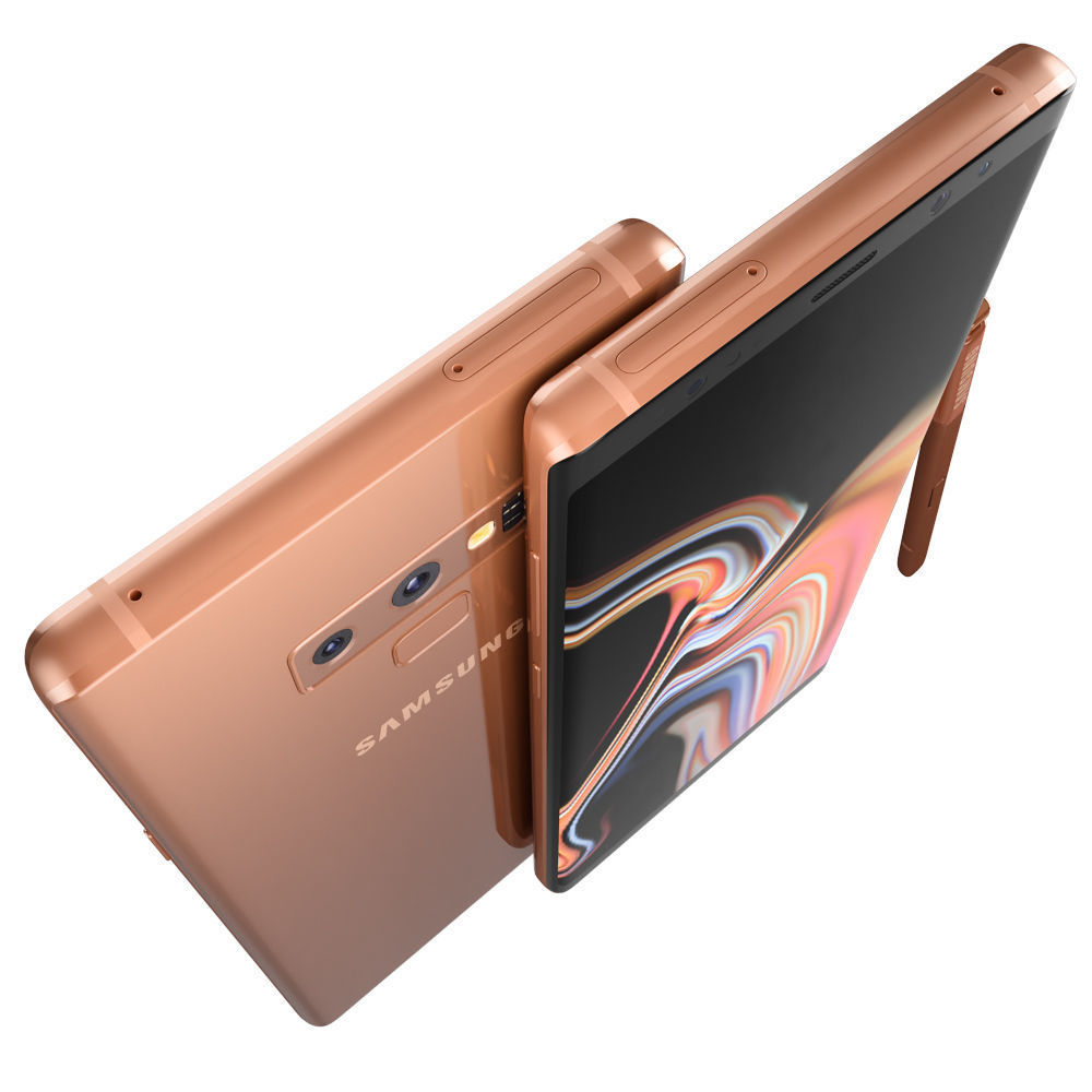 Samsung GALAXY Note 9 Metallic Copper 3D model_2