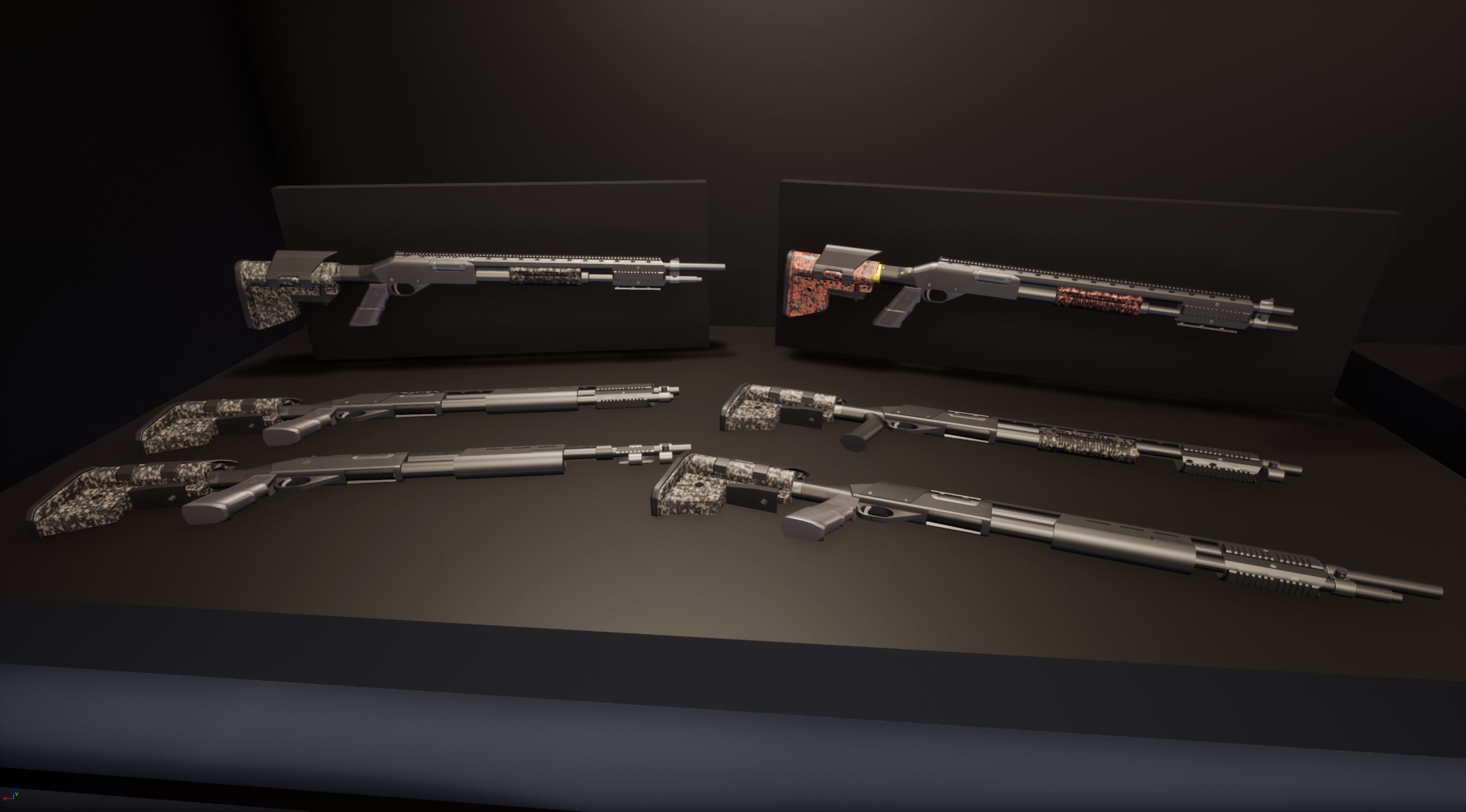 Shotgun Pack - Customization Collection Low-poly 3D model_66