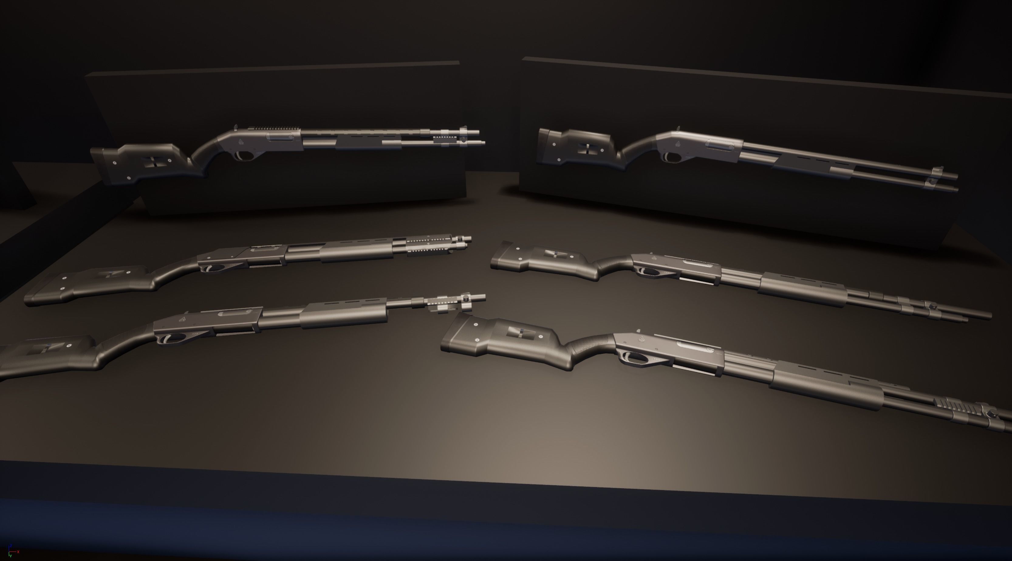 Shotgun Pack - Customization Collection Low-poly 3D model_65