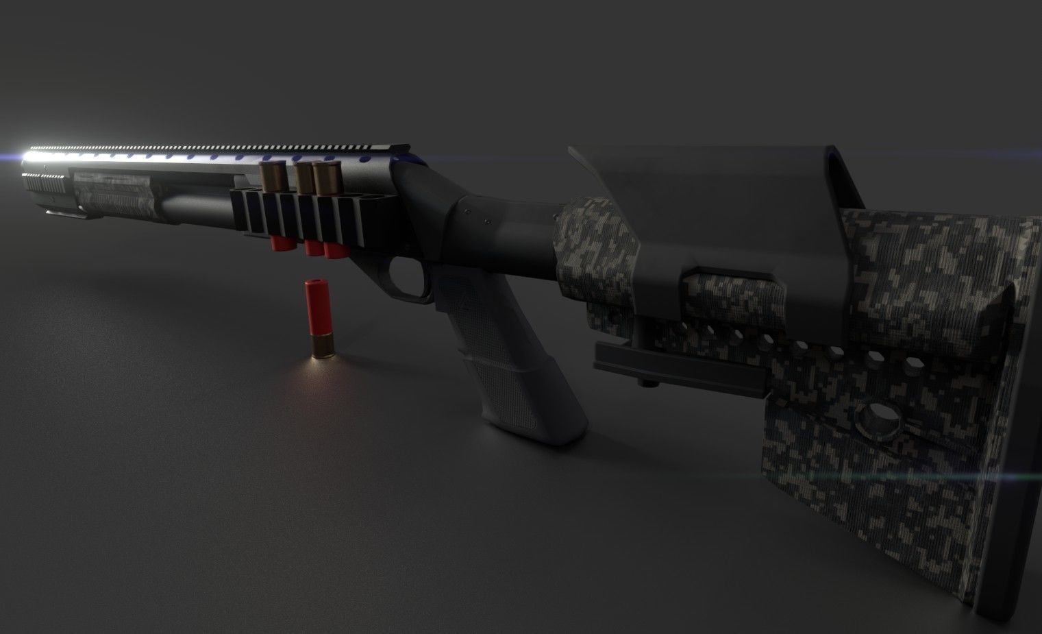 Shotgun Pack - Customization Collection Low-poly 3D model_30