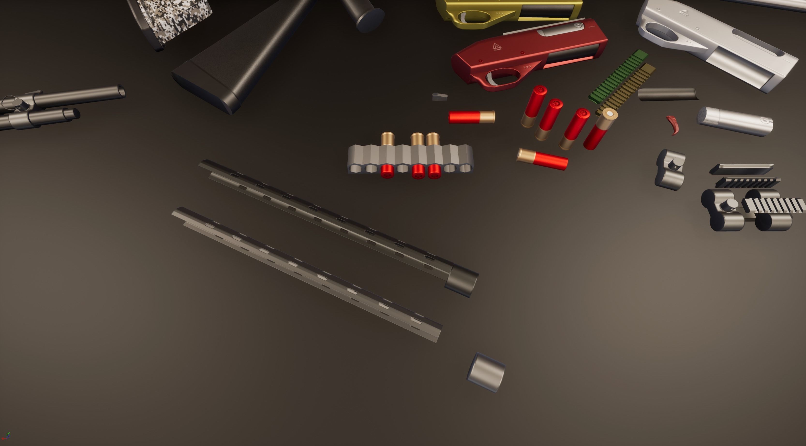 Shotgun Pack - Customization Collection Low-poly 3D model_63
