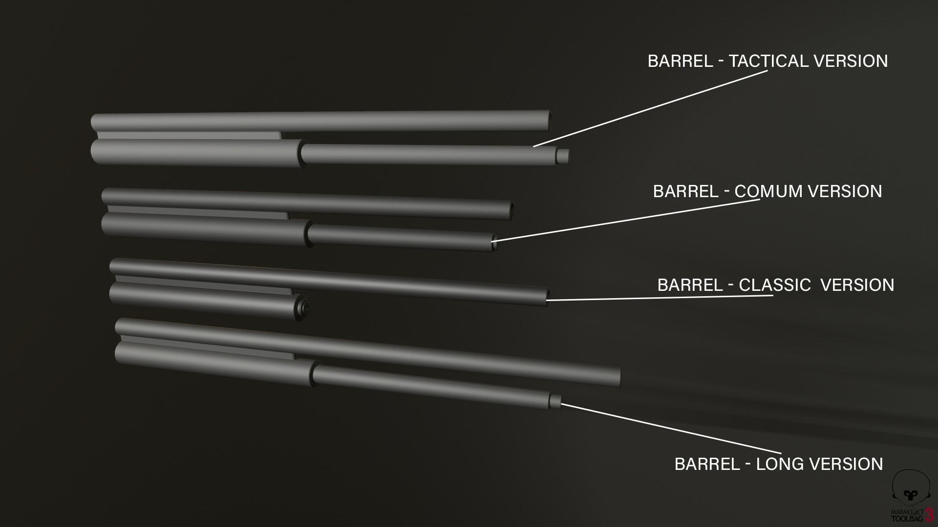 Shotgun Pack - Customization Collection Low-poly 3D model_20