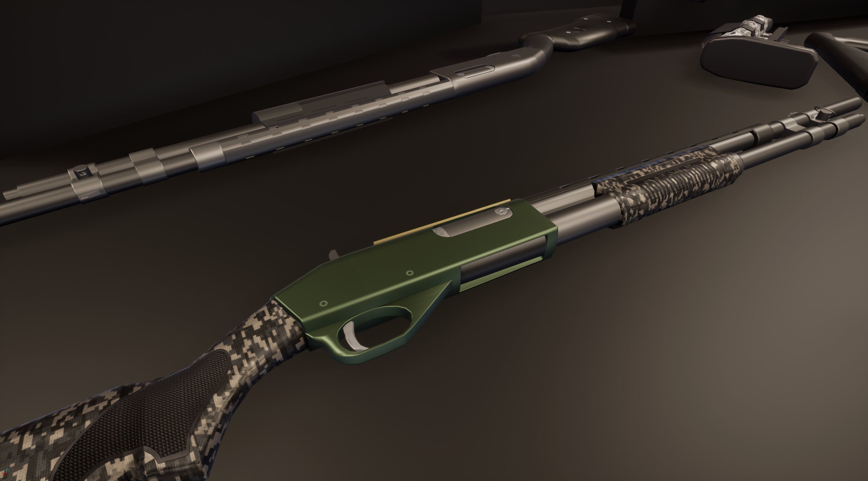 Shotgun Pack - Customization Collection Low-poly 3D model_61