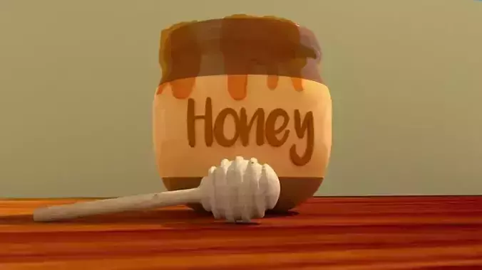 Honey Pot and Spoon