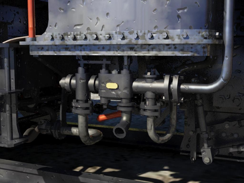 European Steam Locomotive Train Engine 3D model_8