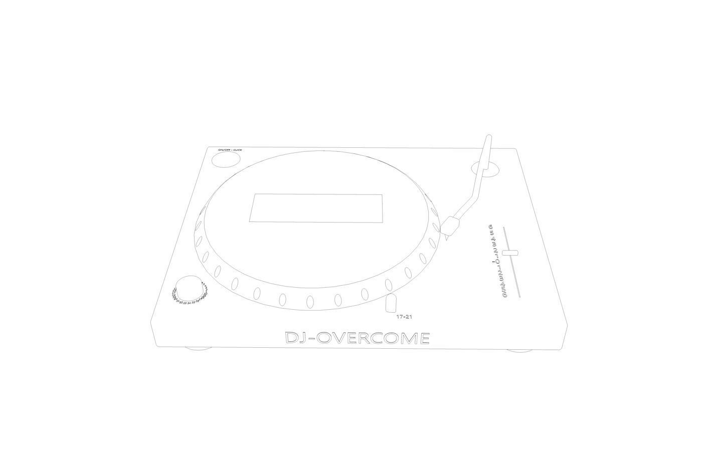 CDJ-music dj turntable Free 3D model_13