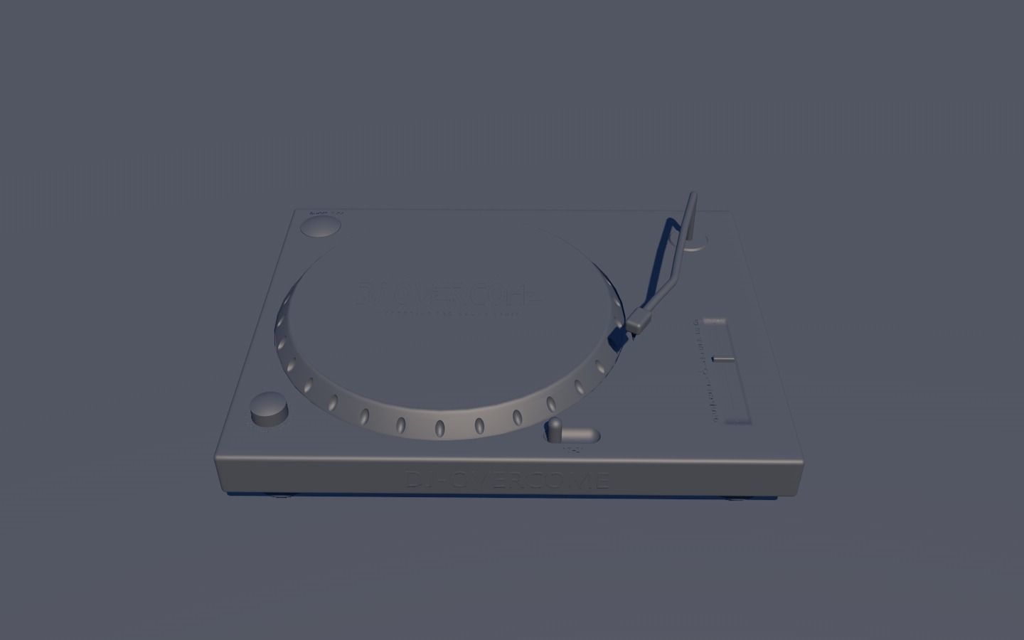 CDJ-music dj turntable Free 3D model_12
