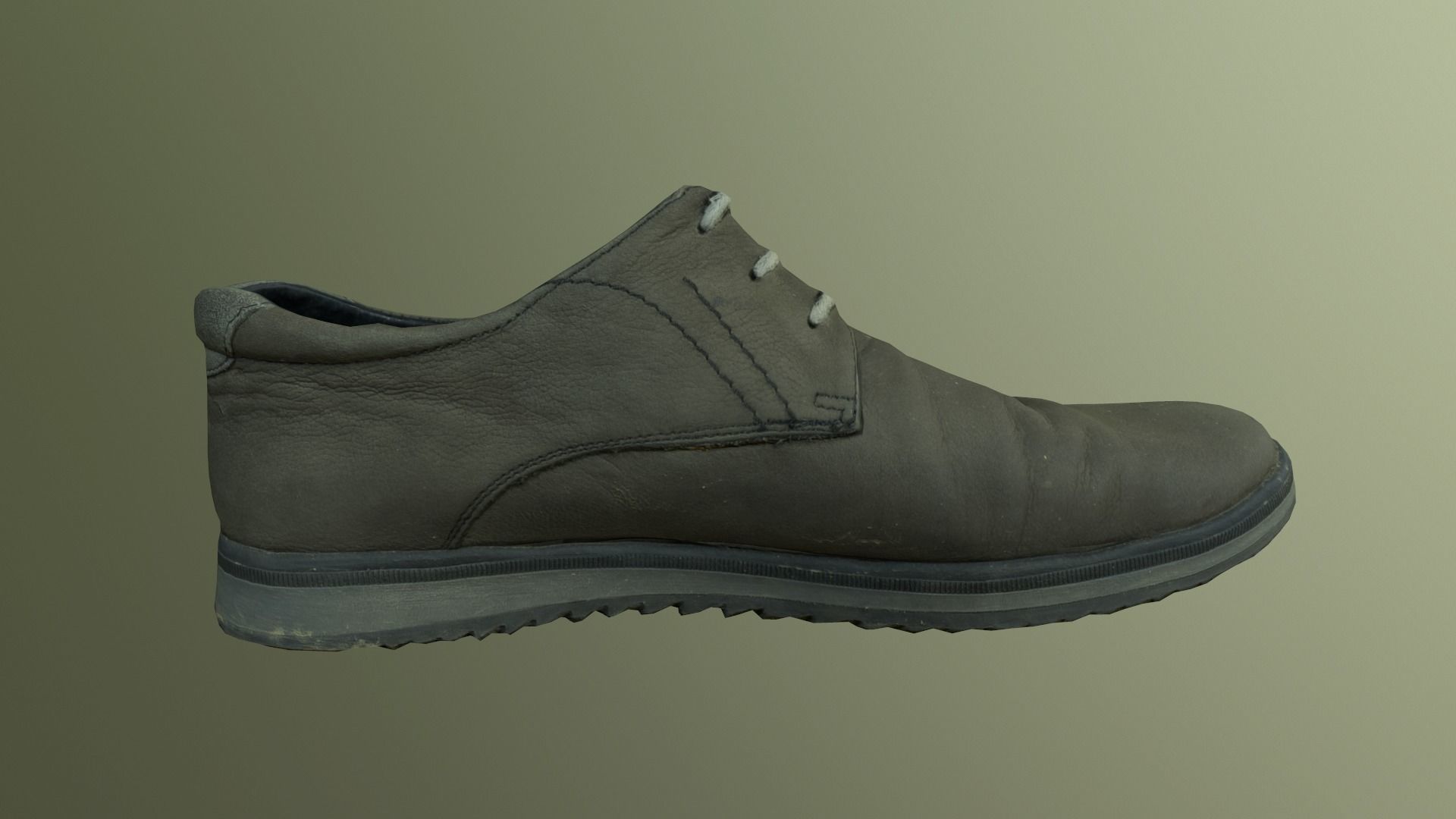 Leather shoe Low-poly 3D model_15